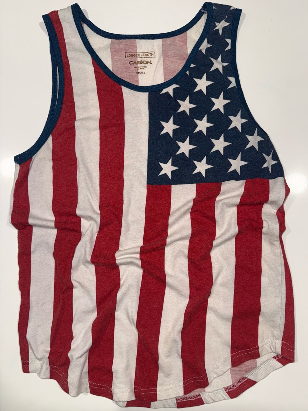 Carbon Patriotic Tank Top in Red, White & Blue